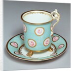 Chocolate cup and saucer by William Billingsley