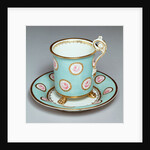 Chocolate cup and saucer by William Billingsley