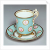 Chocolate cup and saucer by William Billingsley