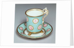 Chocolate cup and saucer by William Billingsley