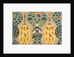 Textile design depicting a farm by Charles Francis Annesley Voysey