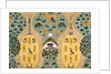 Textile design depicting a farm by Charles Francis Annesley Voysey
