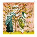 Two girls picking apples by Kate Greenaway