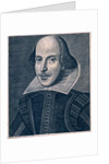 Frontispiece showing William Shakespeare on his book Comedies, Histories and Tragedies. England, 1623 by Anonymous