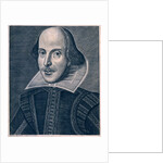 Frontispiece showing William Shakespeare on his book Comedies, Histories and Tragedies. England, 1623 by Anonymous