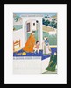 Krishna Peering Over a Wall at Radha & Children. Mandi, Punjab Hills, India, 1840 by Unknown