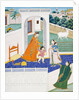 Krishna Peering Over a Wall at Radha & Children. Mandi, Punjab Hills, India, 1840 by Unknown