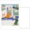 Krishna Peering Over a Wall at Radha & Children. Mandi, Punjab Hills, India, 1840 by Unknown