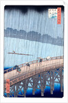 Sudden Shower at Ohashi Bridge by Utagawa Hiroshige I