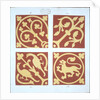 Tile design from album of medieval tile designs by William Godwin