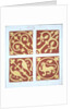 Tile design from album of medieval tile designs by William Godwin