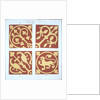 Tile design from album of medieval tile designs by William Godwin