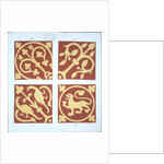 Tile design from album of medieval tile designs by William Godwin