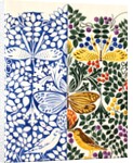 Butterflies and birds design by Charles Francis Annesley Voysey