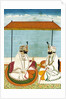 Two Sikh noblemen in conversation. Punjab, India, mid-19th century by Unknown