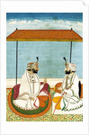 Two Sikh noblemen in conversation. Punjab, India, mid-19th century by Unknown