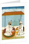 Two Sikh noblemen in conversation. Punjab, India, mid-19th century by Unknown