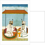 Two Sikh noblemen in conversation. Punjab, India, mid-19th century by Unknown