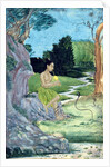 Young woman charming a cobra. Rajput, India, 18th century by Unknown