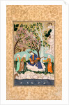 Prince playing a long-necked lute. Hyderabad, India, mid-18th century by Unknown