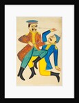 Two men fighting by Unknown