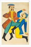 Two men fighting by Unknown