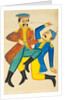 Two men fighting by Unknown
