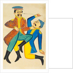 Two men fighting by Unknown