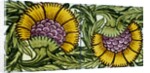 Sunflowers, tile design by William Frend De Morgan