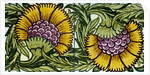 Sunflowers, tile design by William Frend De Morgan