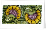 Sunflowers, tile design by William Frend De Morgan