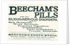 Advertisement for Beecham's Pills by Anonymous