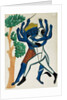 Hanuman Struggling with Ravana. Calcutta, India, late 19th century by Unknown
