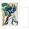 Hanuman Struggling with Ravana. Calcutta, India, late 19th century by Unknown