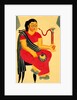 Woman smoking a hookah by Kali Charan Ghosh