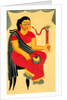 Woman smoking a hookah by Kali Charan Ghosh