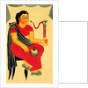 Woman smoking a hookah by Kali Charan Ghosh
