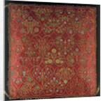 Cushion cover trimmed with ribbon lace by Unknown