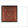 Cushion cover trimmed with ribbon lace by Unknown