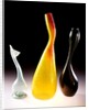 Perfume sprinkler and two vases by Unknown