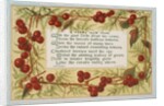 Victorian Christmas Card. England, 19th century by Anonymous