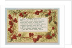 Victorian Christmas Card. England, 19th century by Anonymous