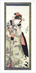Girl Playing with Doll and a Cat by Unknown