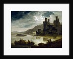 Conway Castle at Night by Julius Caesar Ibbetson(the elder)