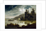 Conway Castle at Night by Julius Caesar Ibbetson(the elder)