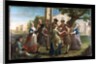 Country dancing around a maypole by Francis Hayman