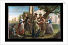 Country dancing around a maypole by Francis Hayman