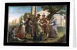 Country dancing around a maypole by Francis Hayman
