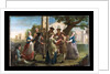 Country dancing around a maypole by Francis Hayman