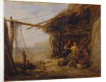 Mending The Bait Nets, Shanklin by Edward William Cooke